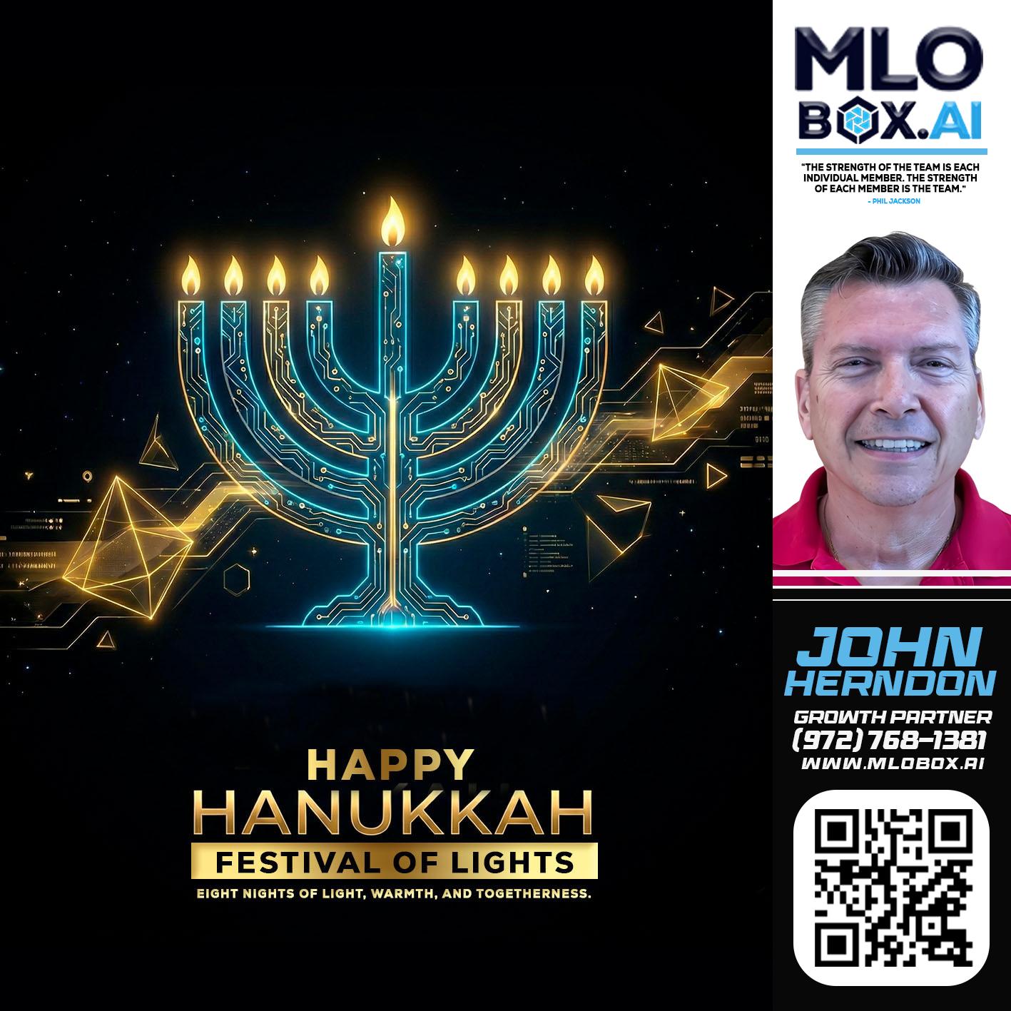 happy Hanukkah - John Herndon MBA -Mortgage Loan Originator