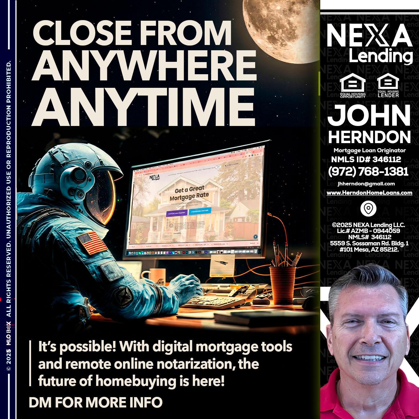 close from - John Herndon MBA -Mortgage Loan Originator