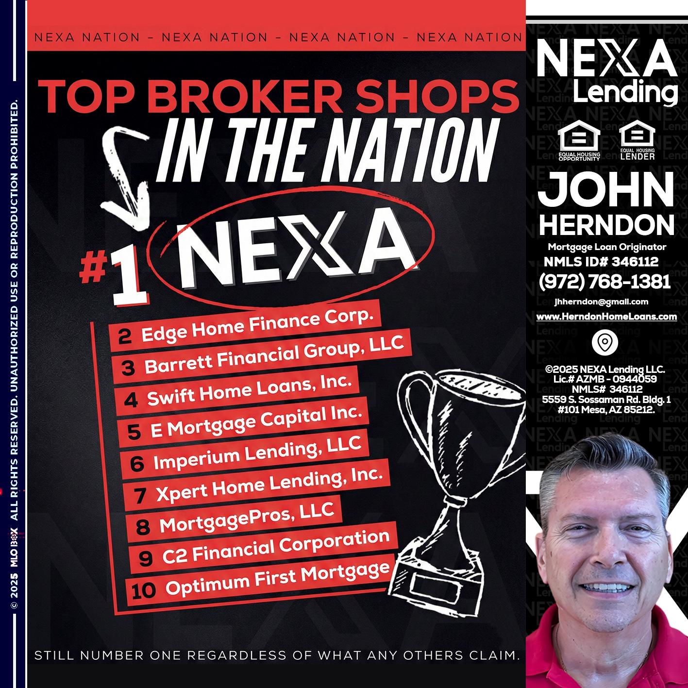 top broker - John Herndon MBA -Mortgage Loan Originator