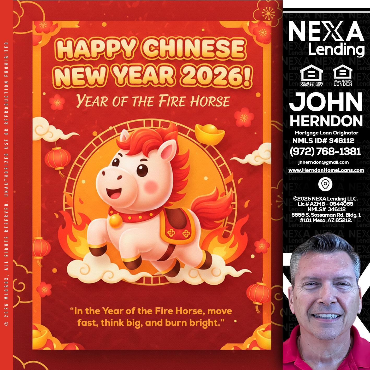 happy Chinese new year - John Herndon MBA -Mortgage Loan Originator