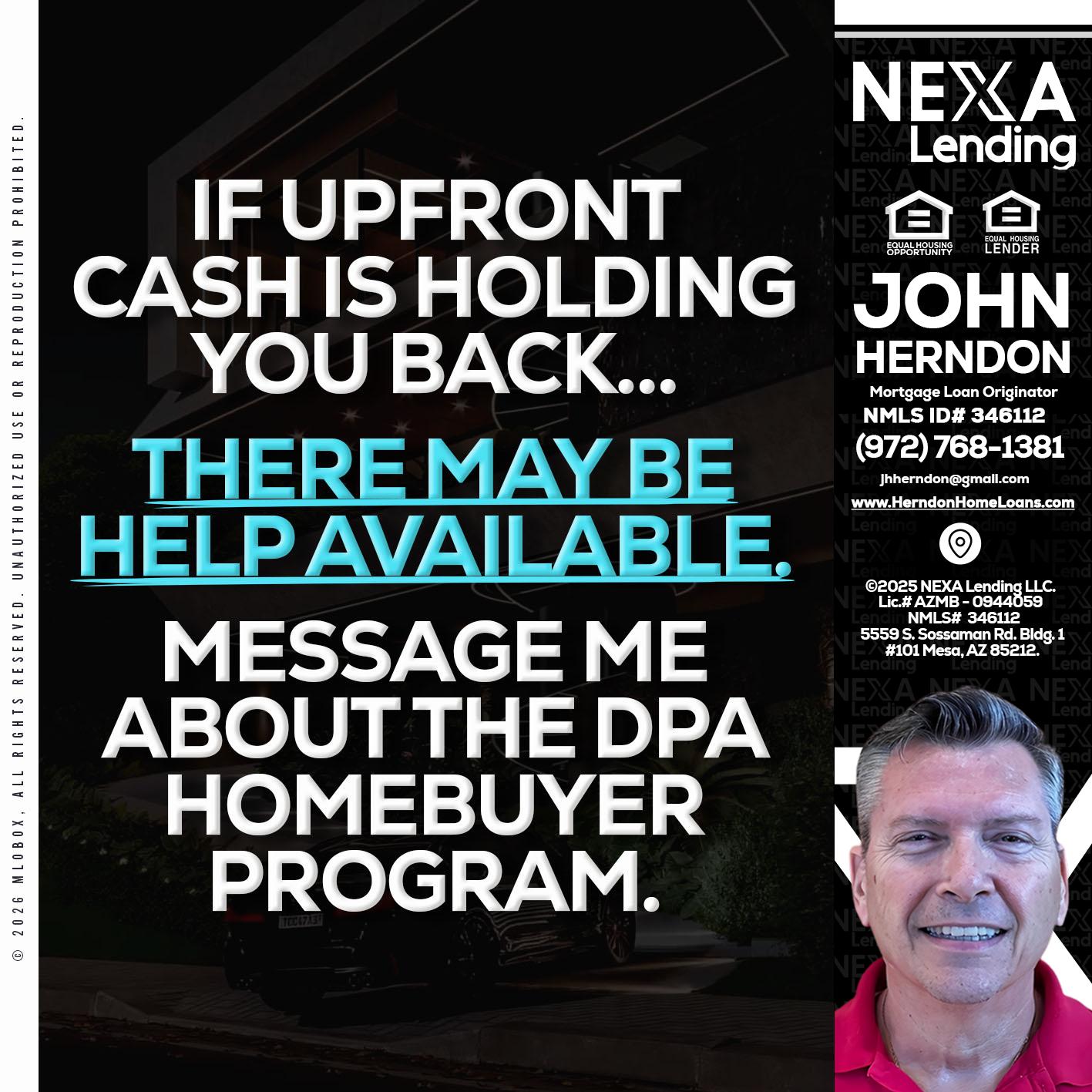 IF UPFRONT - John Herndon MBA -Mortgage Loan Originator
