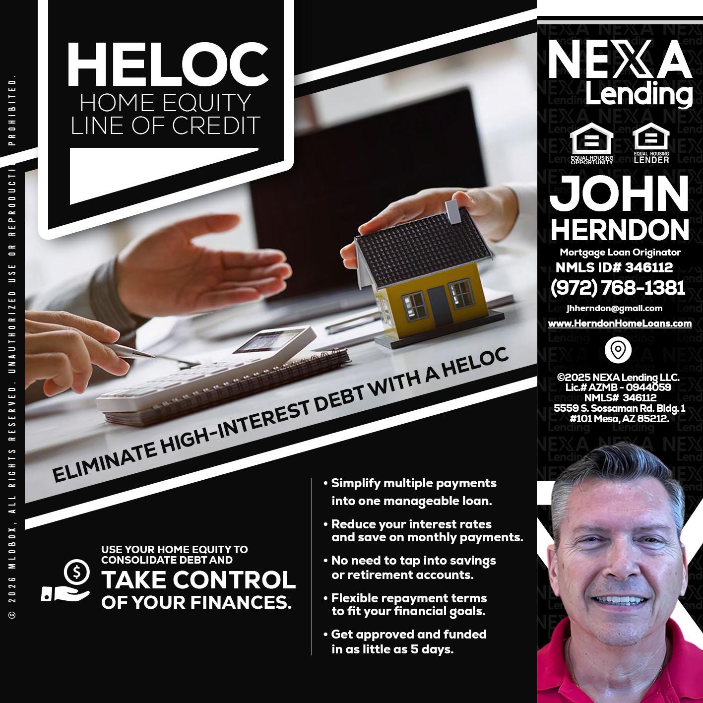 HELOC - John Herndon MBA -Mortgage Loan Originator