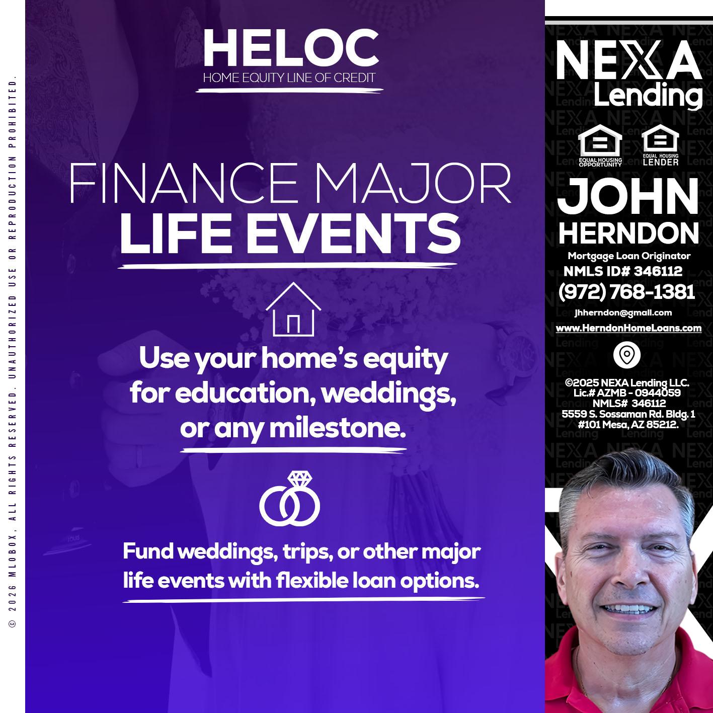 HELOC - John Herndon MBA -Mortgage Loan Originator