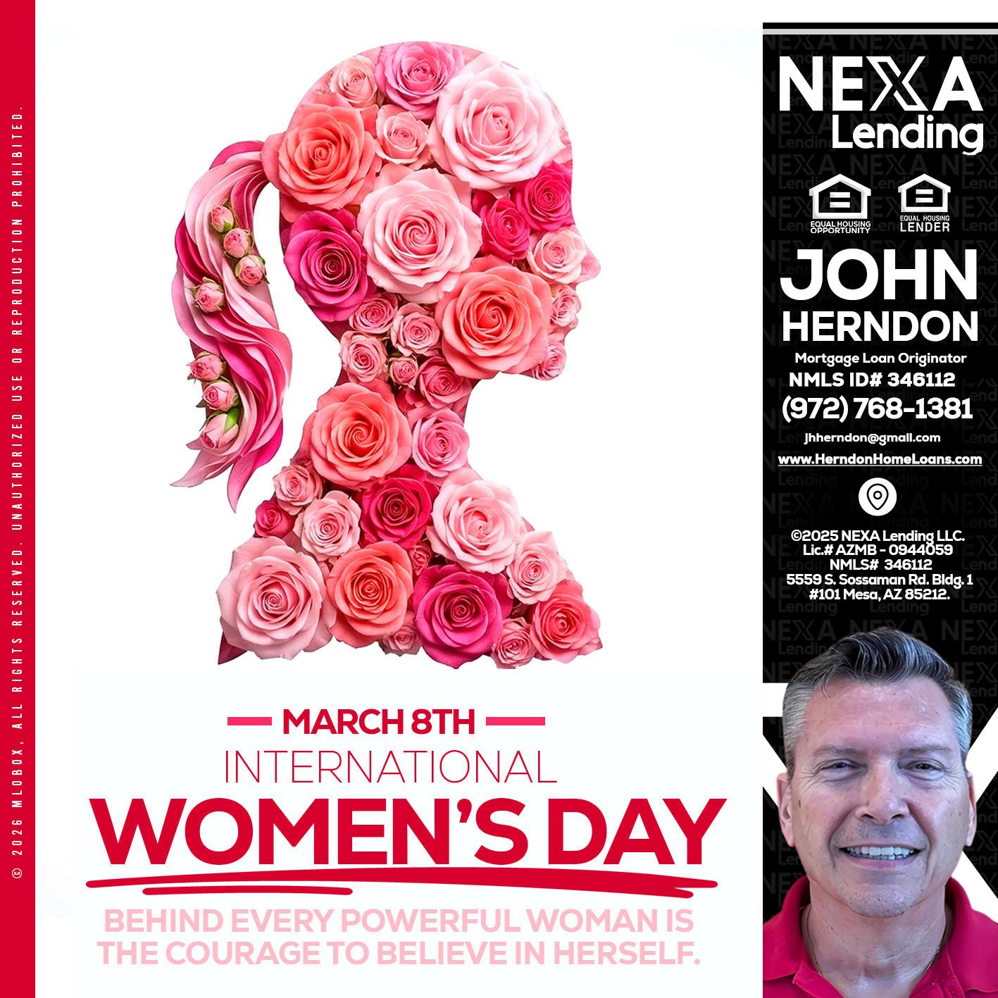 MARCH 8TH - John Herndon MBA -Mortgage Loan Originator