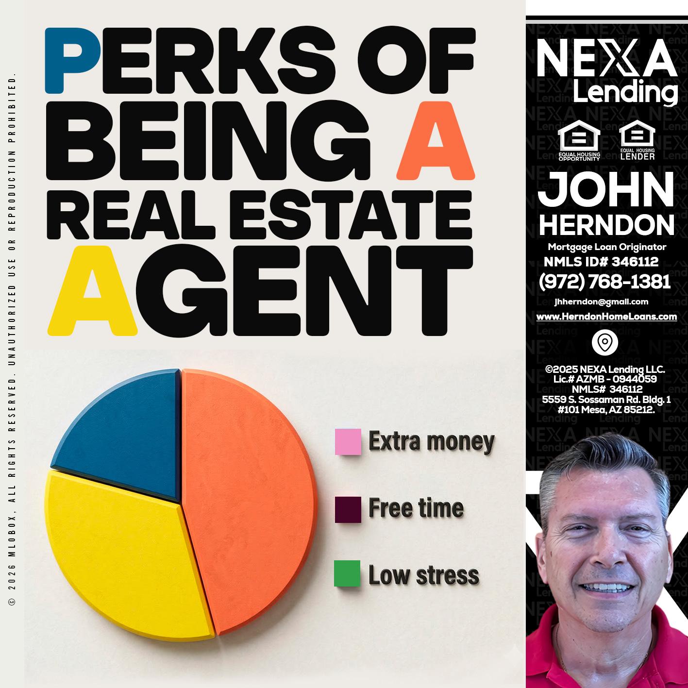 PERKS OF BEING - John Herndon MBA -Mortgage Loan Originator