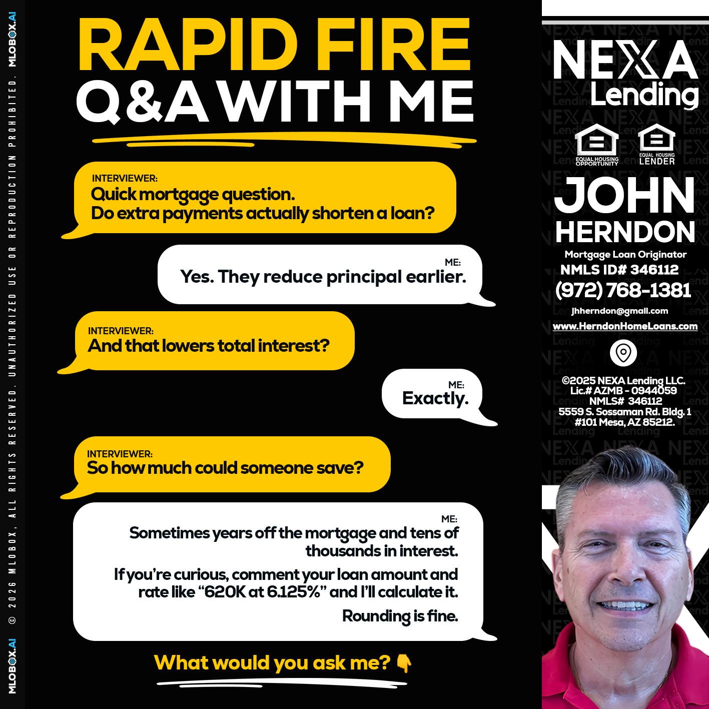 RAPID FIRE QA - John Herndon MBA -Mortgage Loan Originator