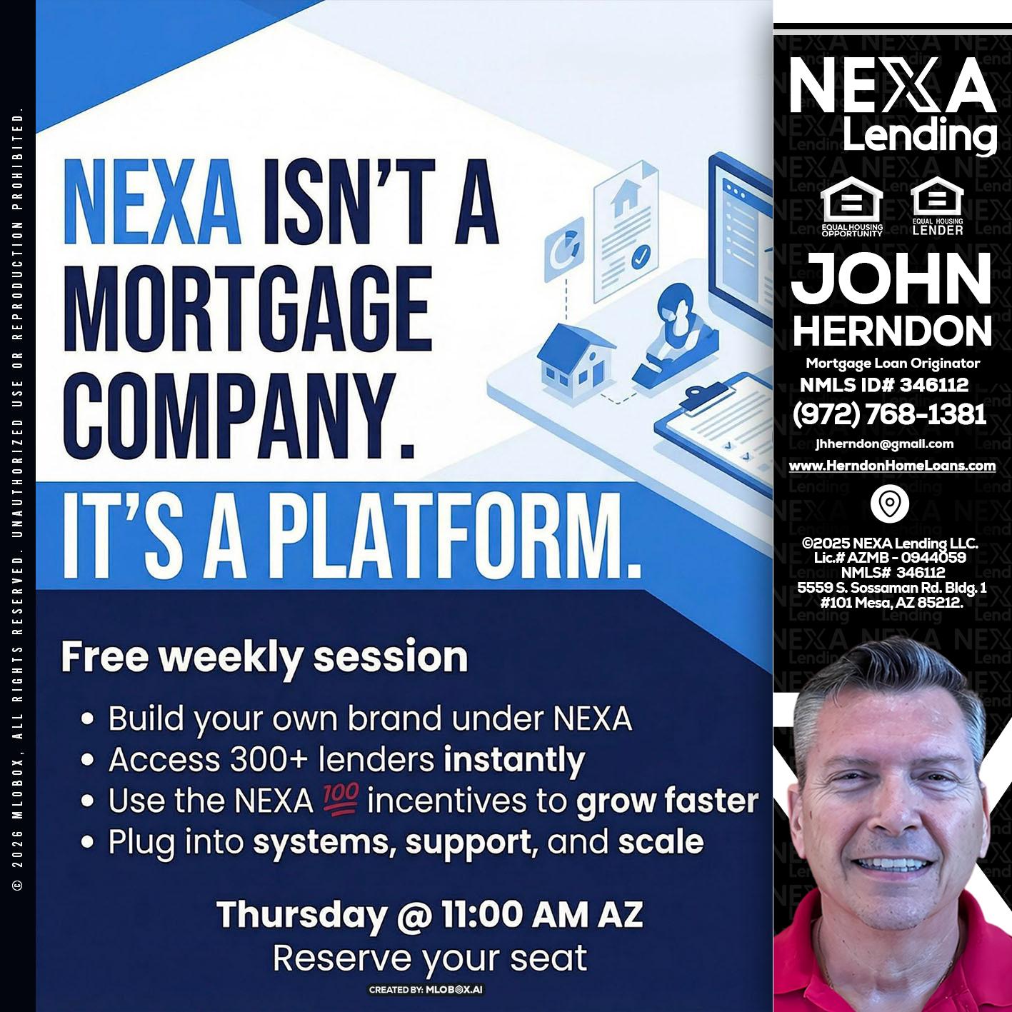 NEXA ISNT - John Herndon MBA -Mortgage Loan Originator