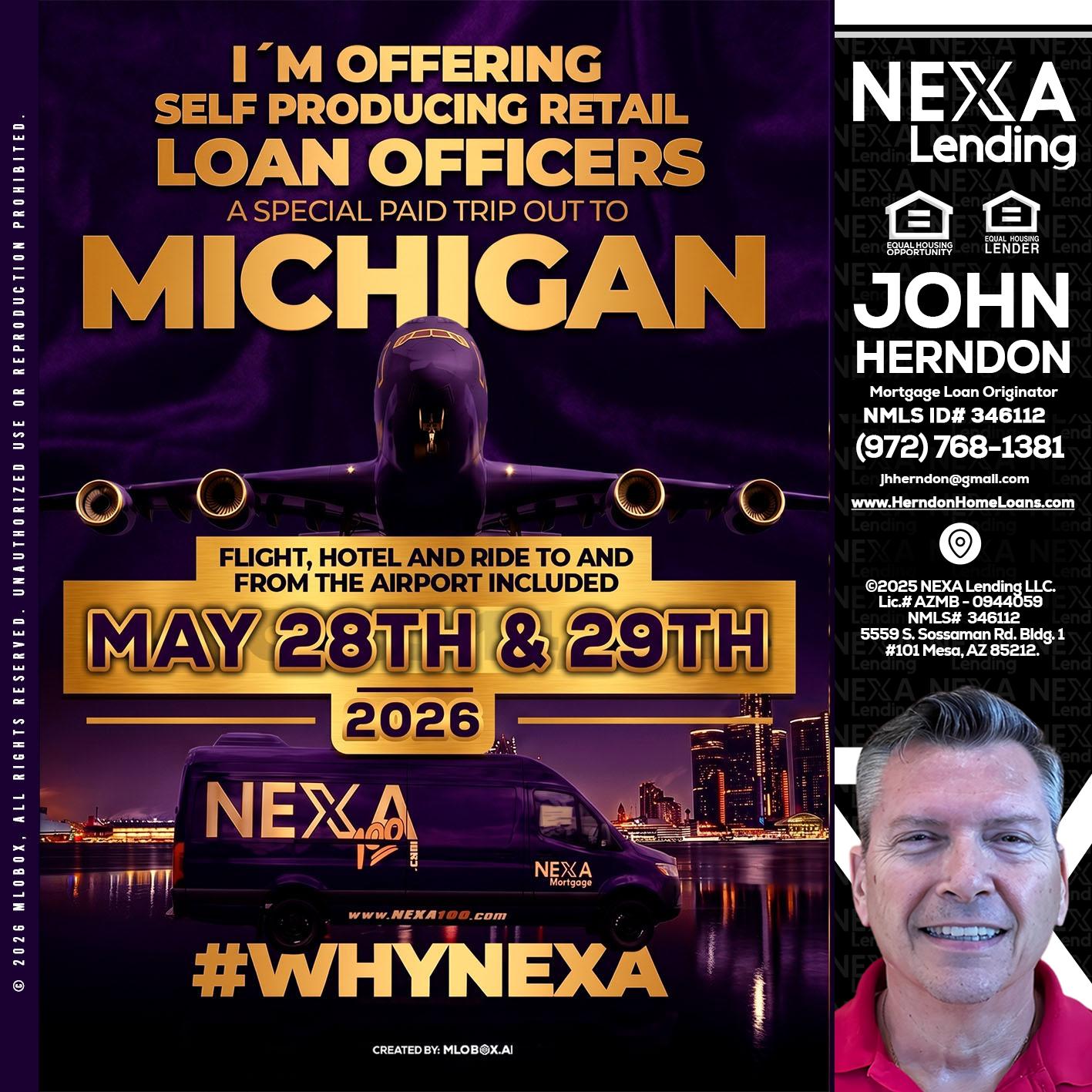 MICHIGAN - John Herndon MBA -Mortgage Loan Originator