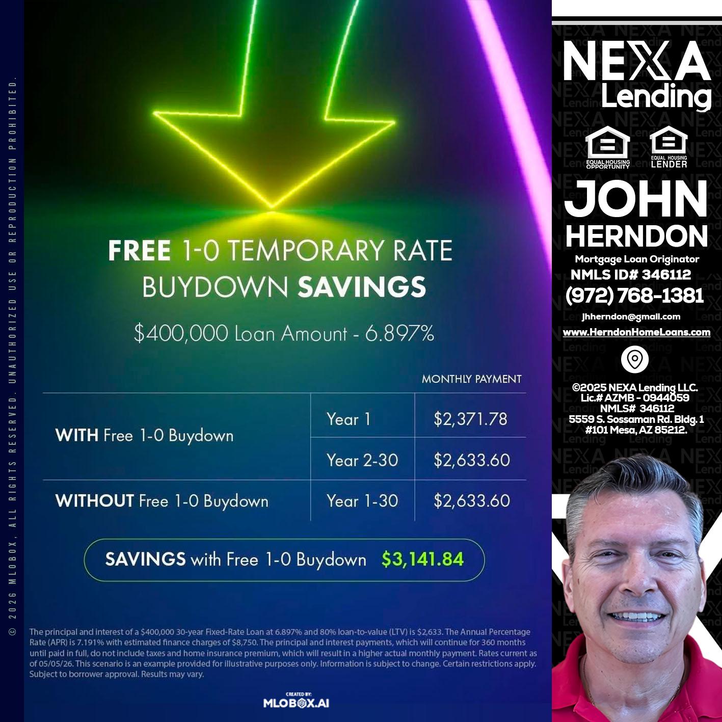 BUYDOWN - John Herndon MBA -Mortgage Loan Originator