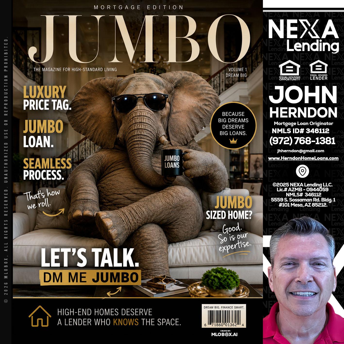 JUMBO LOANS - John Herndon MBA -Mortgage Loan Originator
