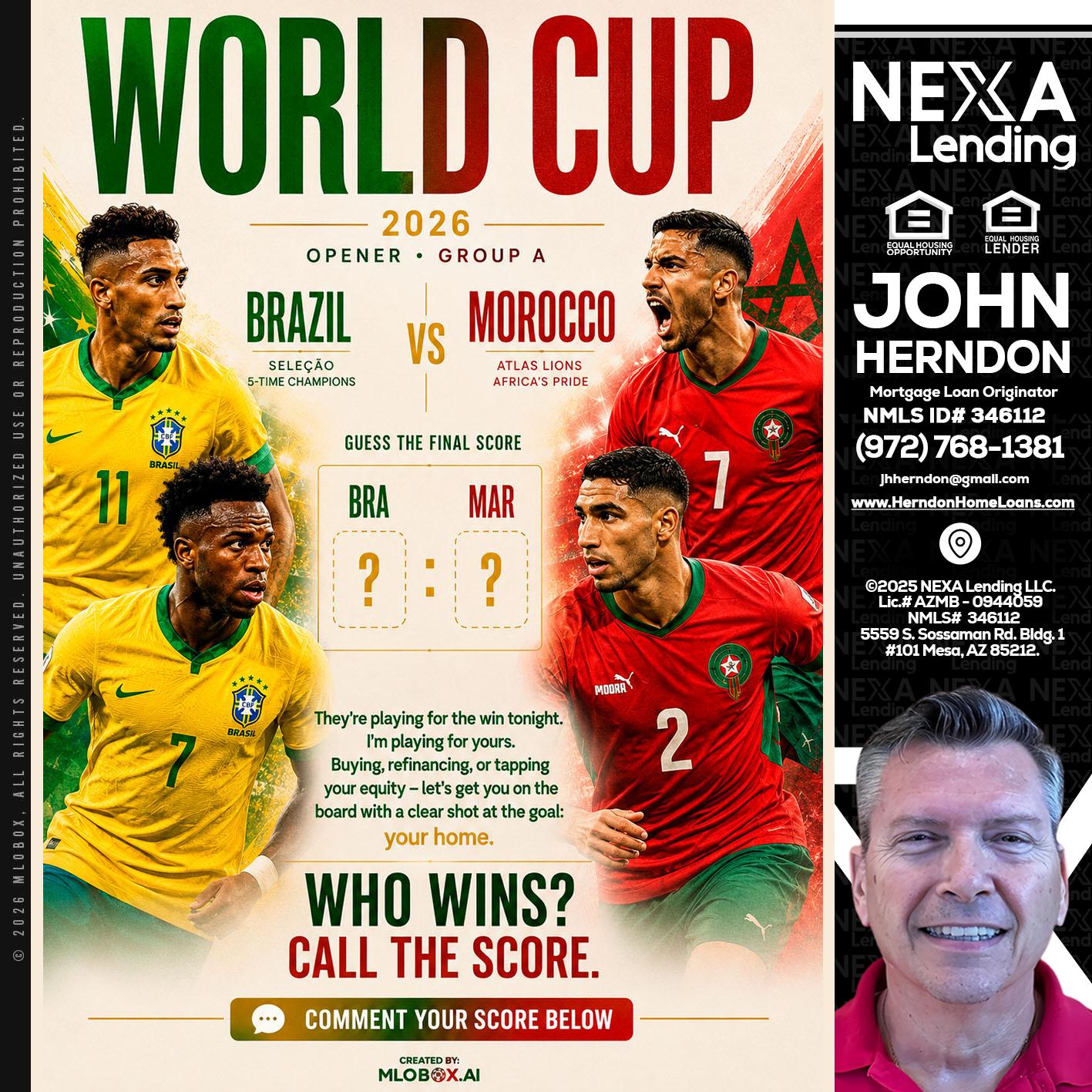 WORLD CUP - John Herndon MBA -Mortgage Loan Originator
