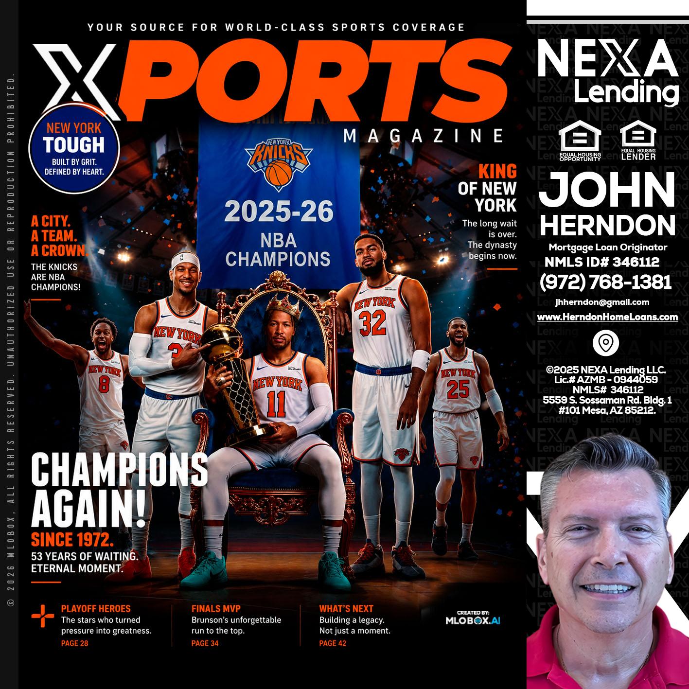 XPORTS MAGAZINE - John Herndon MBA -Mortgage Loan Originator