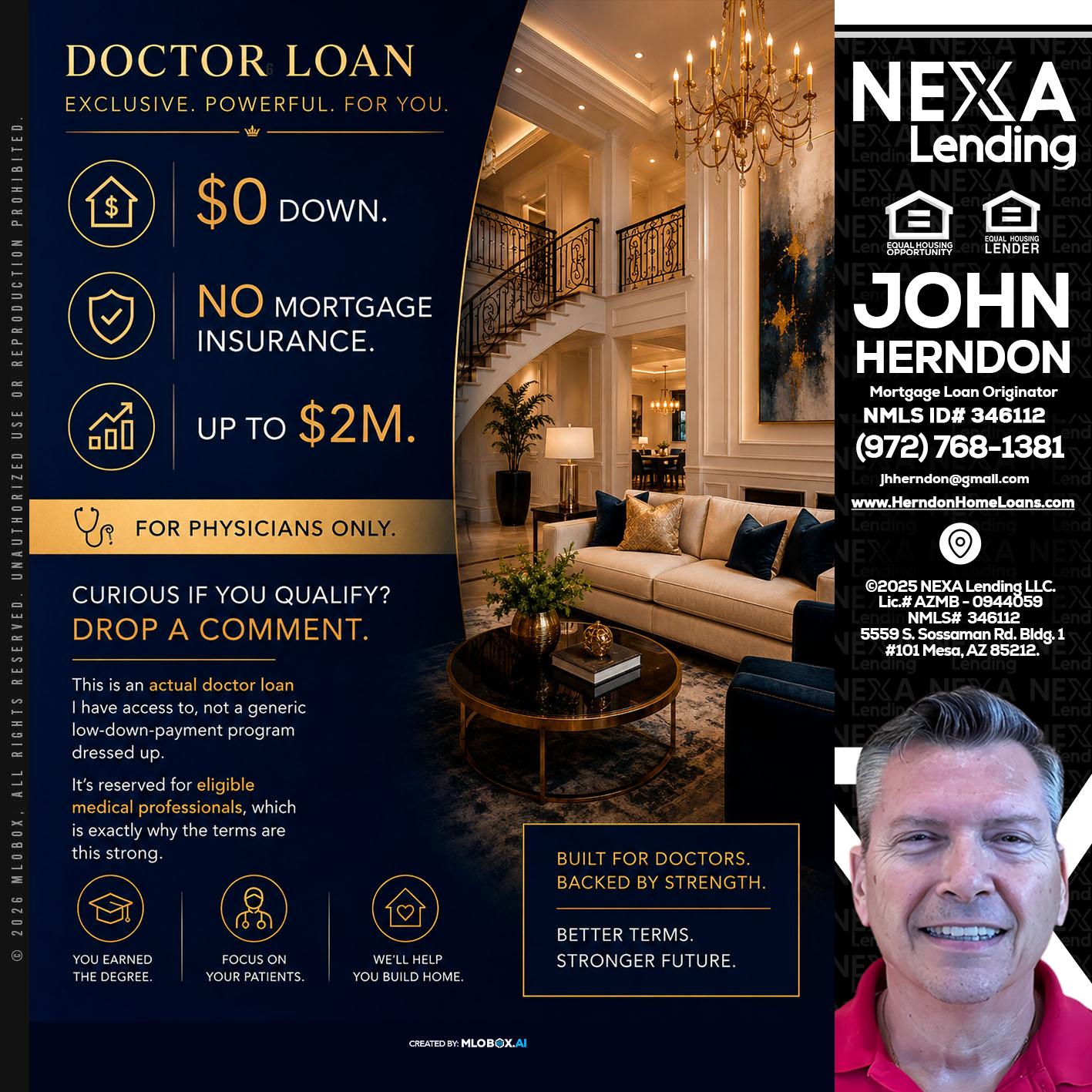 DOCTOR LOANS - John Herndon MBA -Mortgage Loan Originator