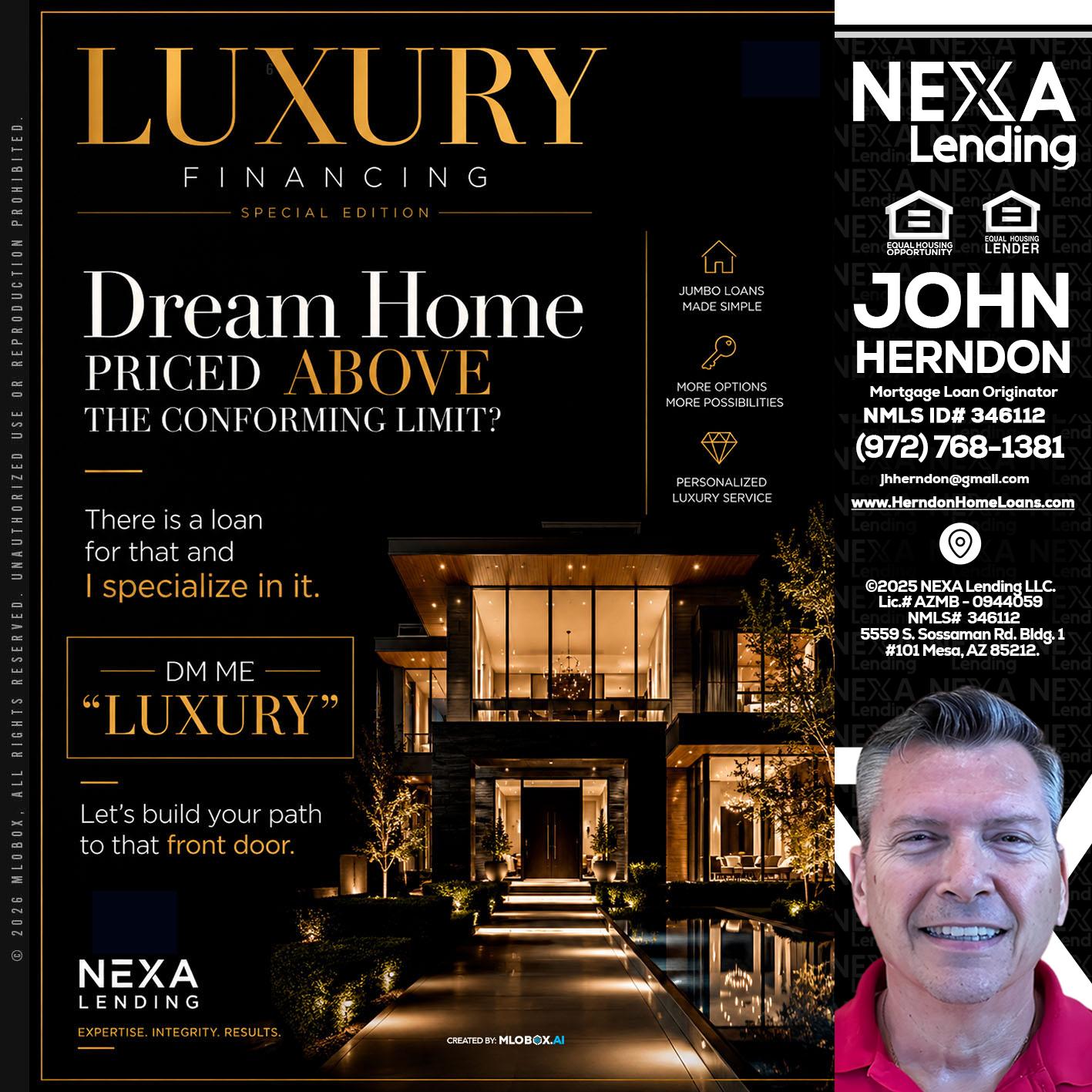LUXURY - John Herndon MBA -Mortgage Loan Originator