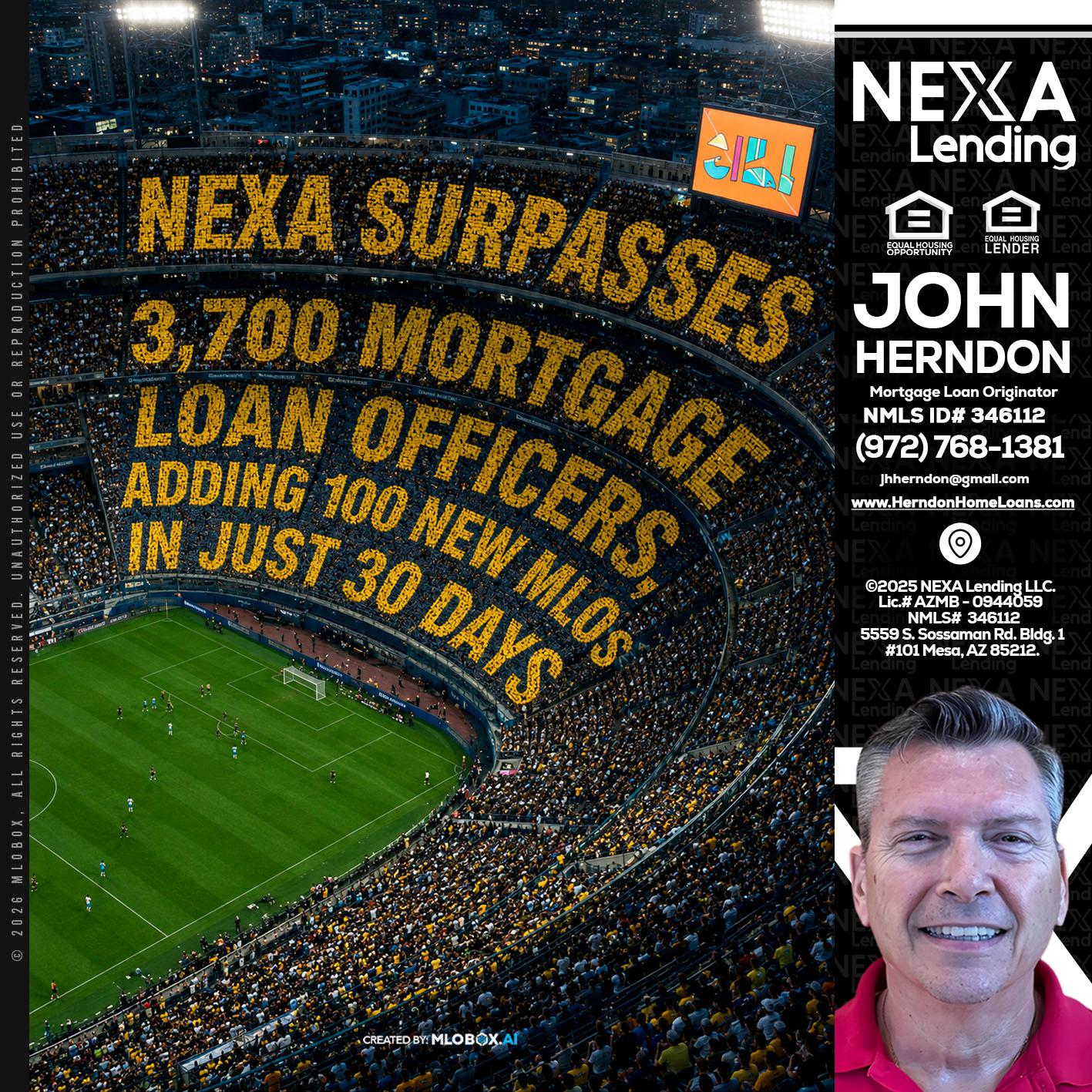 NEXA SURPASSES - John Herndon MBA -Mortgage Loan Originator