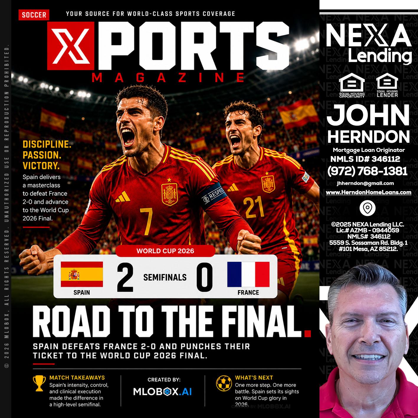 XPORTS WORLD CUP 2026 - John Herndon MBA -Mortgage Loan Originator
