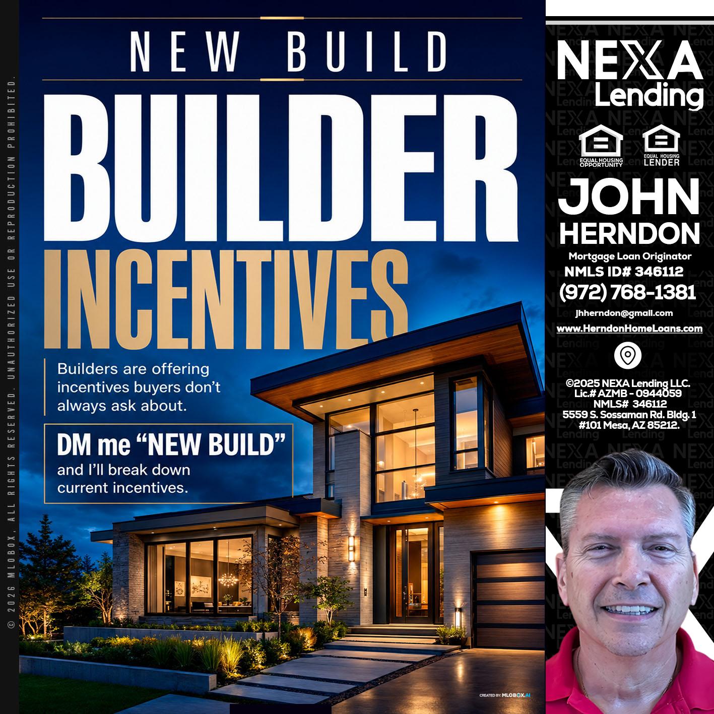 NEW BUILDER - John Herndon MBA -Mortgage Loan Originator