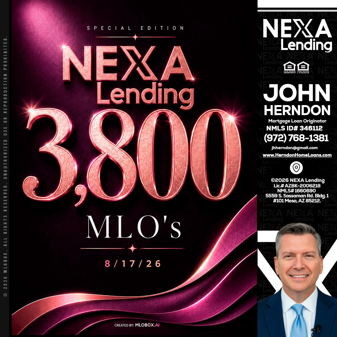 3800 MLOs - John Herndon MBA -Mortgage Loan Originator