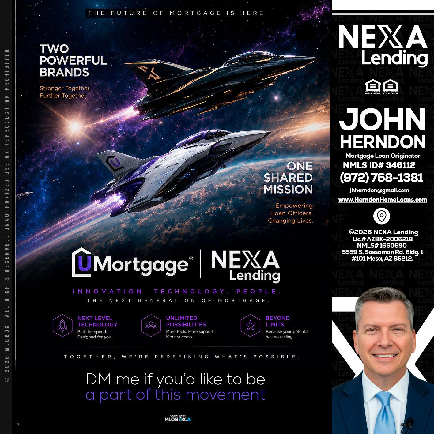 U Mortgage + NEXA lending - John Herndon MBA -Mortgage Loan Originator