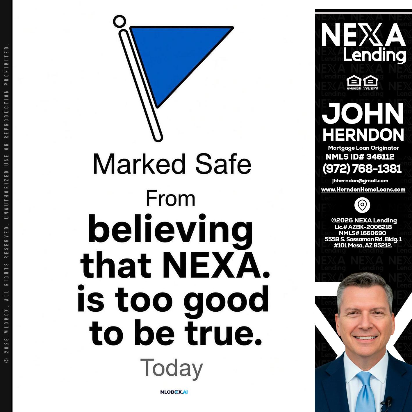MARKED SAFE - John Herndon MBA -Mortgage Loan Originator