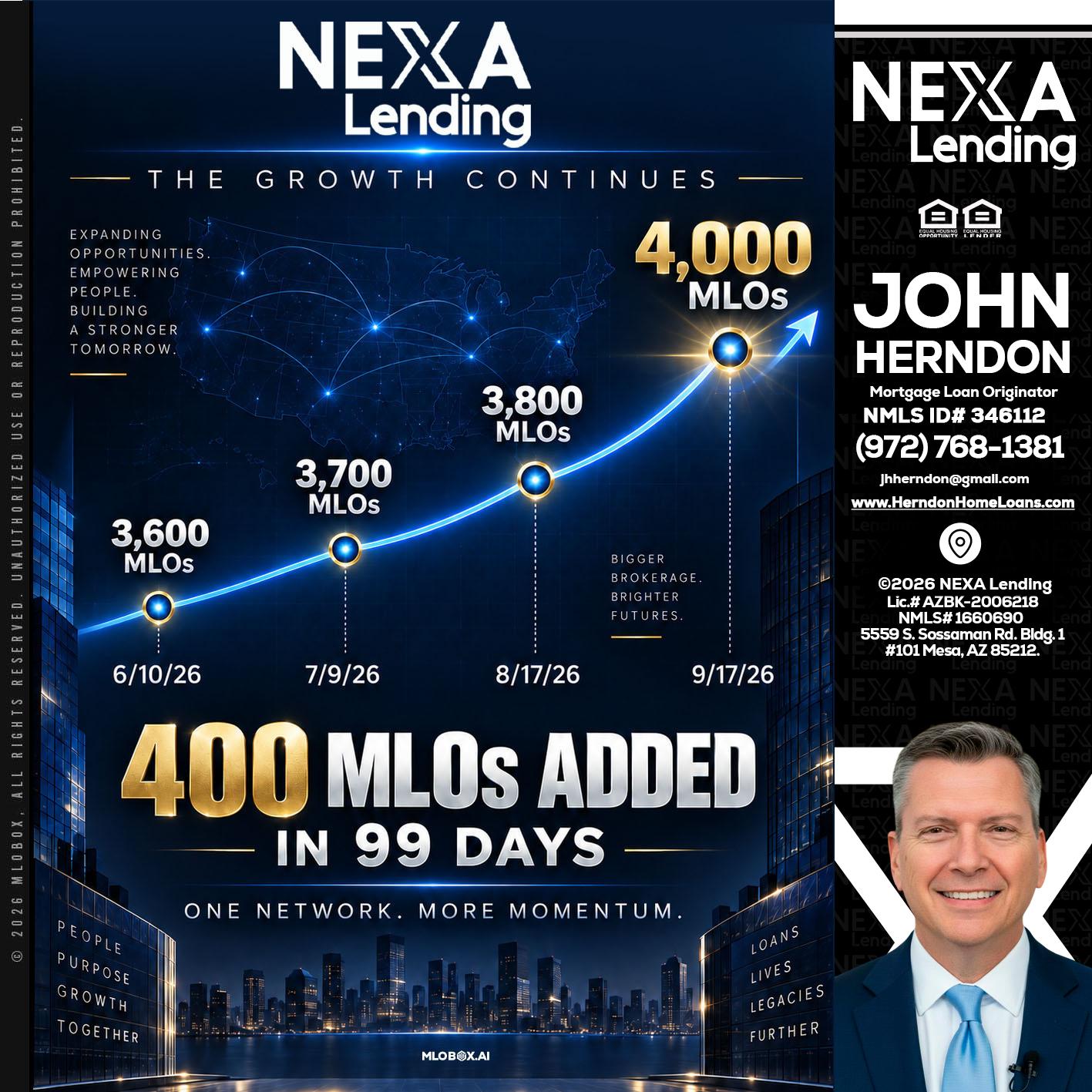 NEXA Lending 4000 MLOs - John Herndon MBA -Mortgage Loan Originator