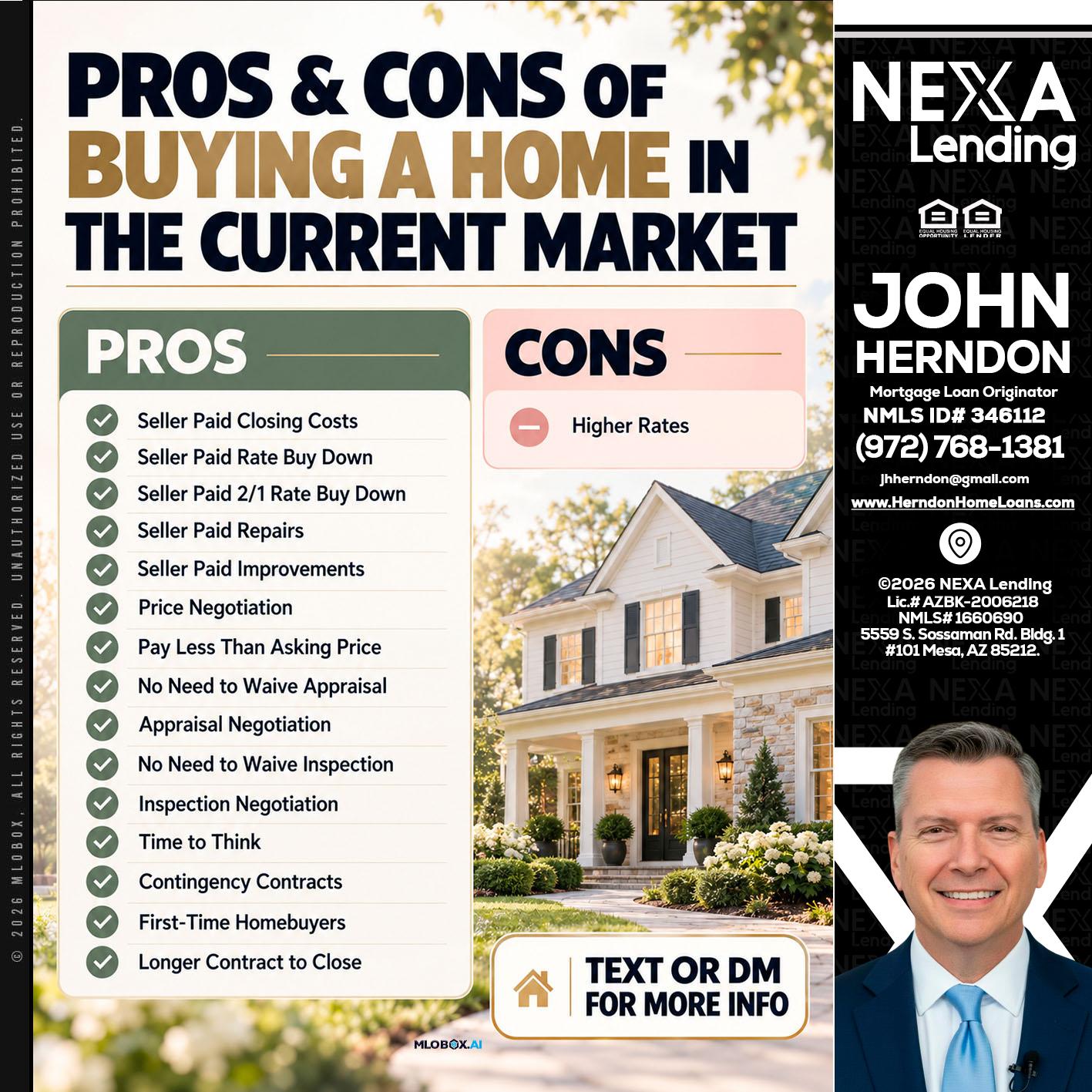 pros and cons - John Herndon MBA -Mortgage Loan Originator
