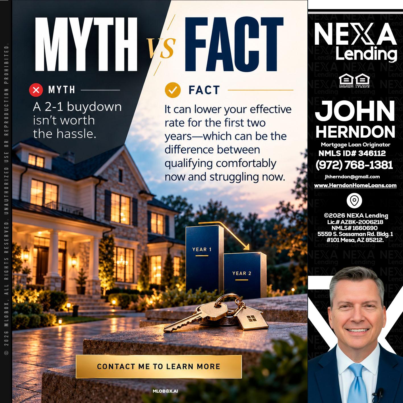 MYTH VS FACT - John Herndon MBA -Mortgage Loan Originator