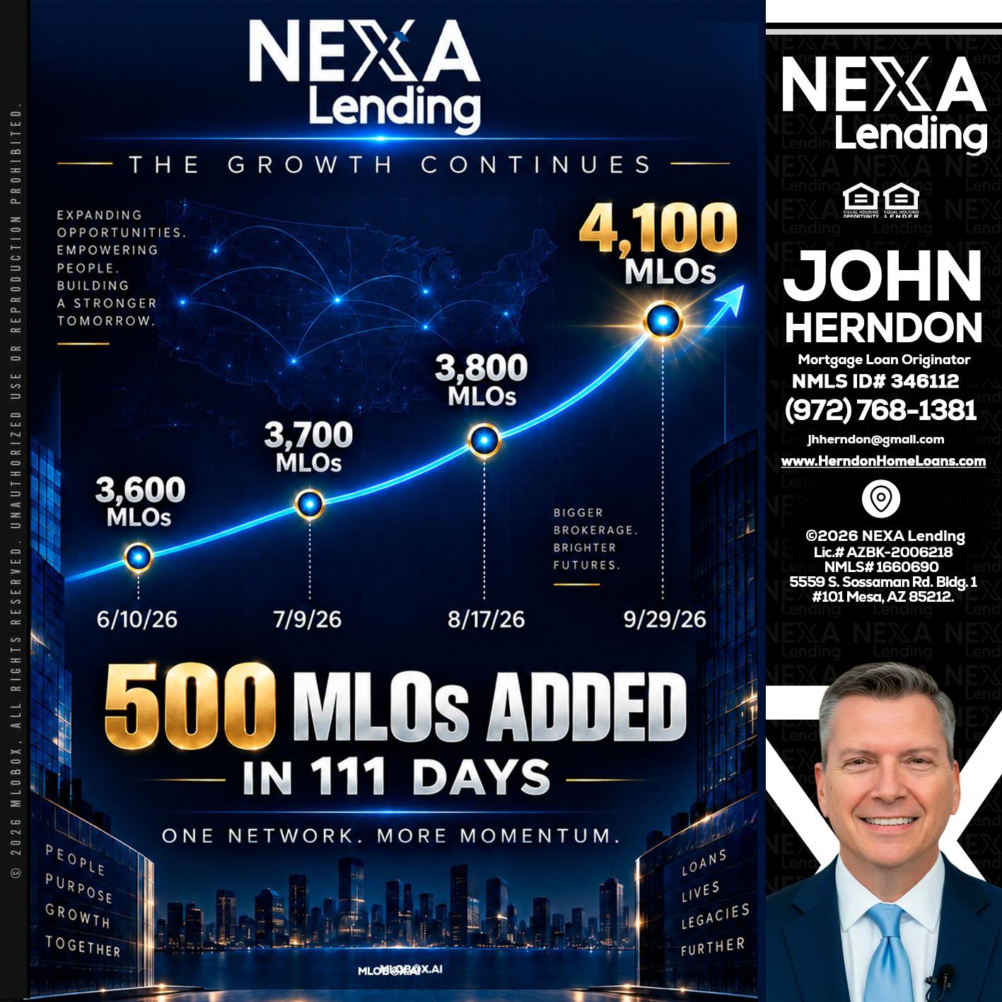 4,100 MLOs - John Herndon MBA -Mortgage Loan Originator