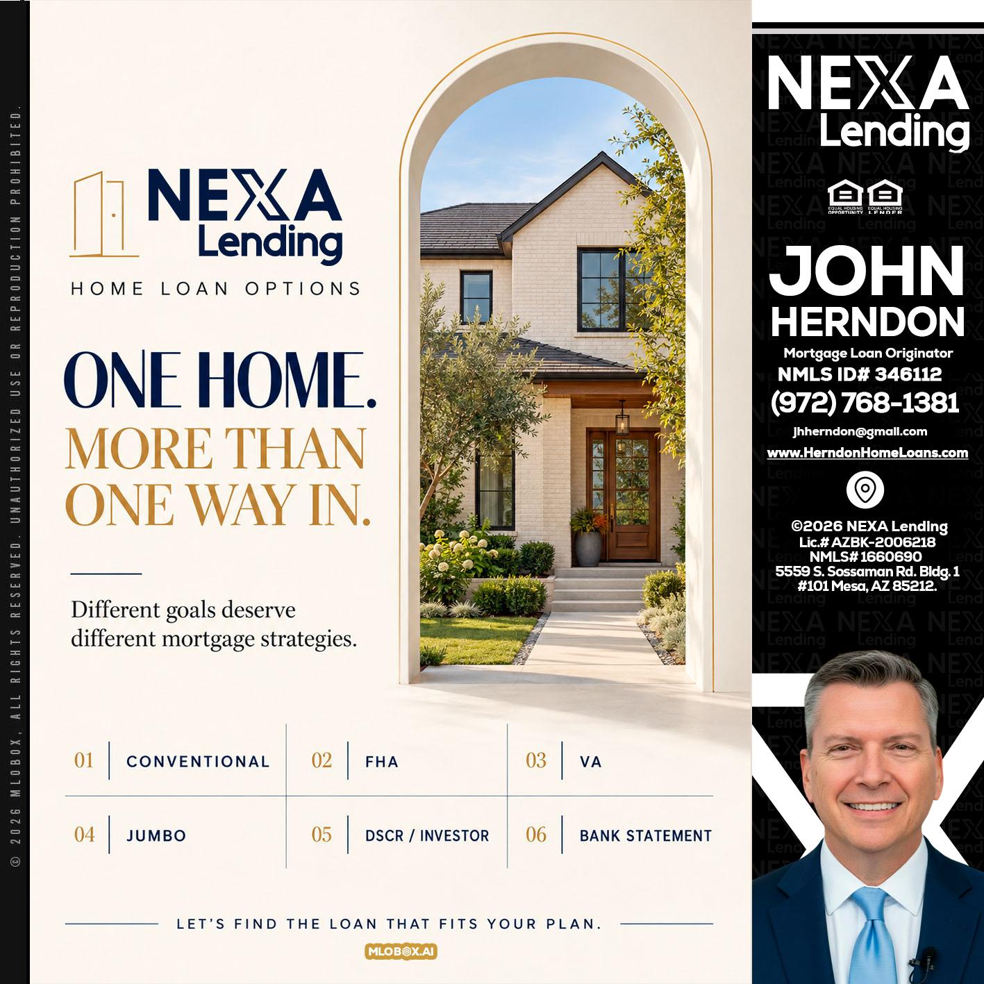 ONE HOME - John Herndon MBA -Mortgage Loan Originator