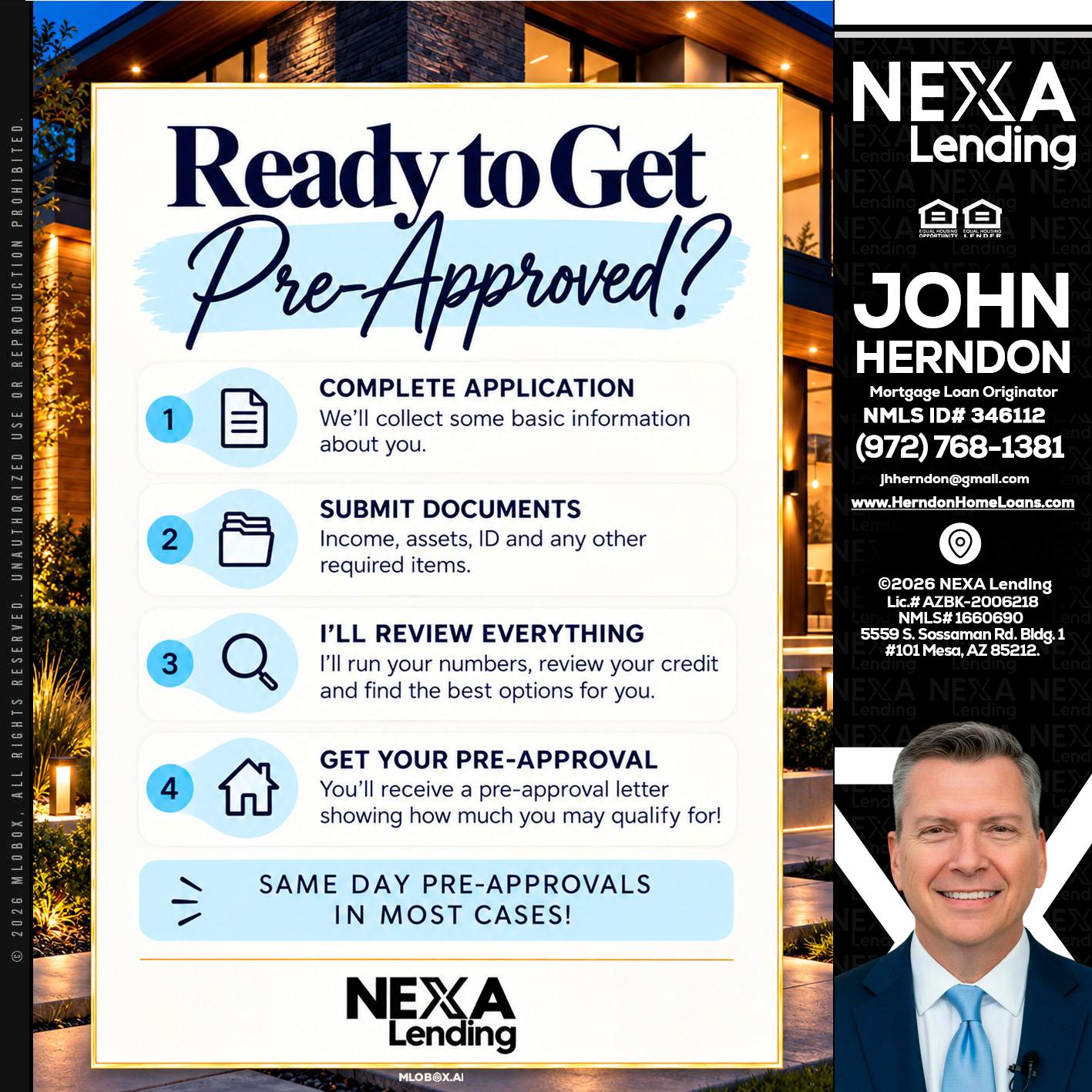 ready to get - John Herndon MBA -Mortgage Loan Originator