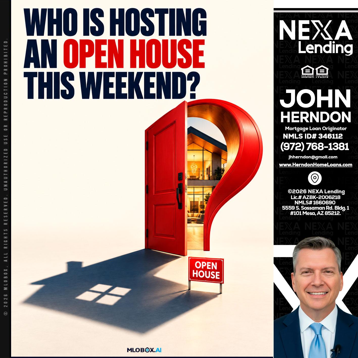 who is hosting - John Herndon MBA -Mortgage Loan Originator
