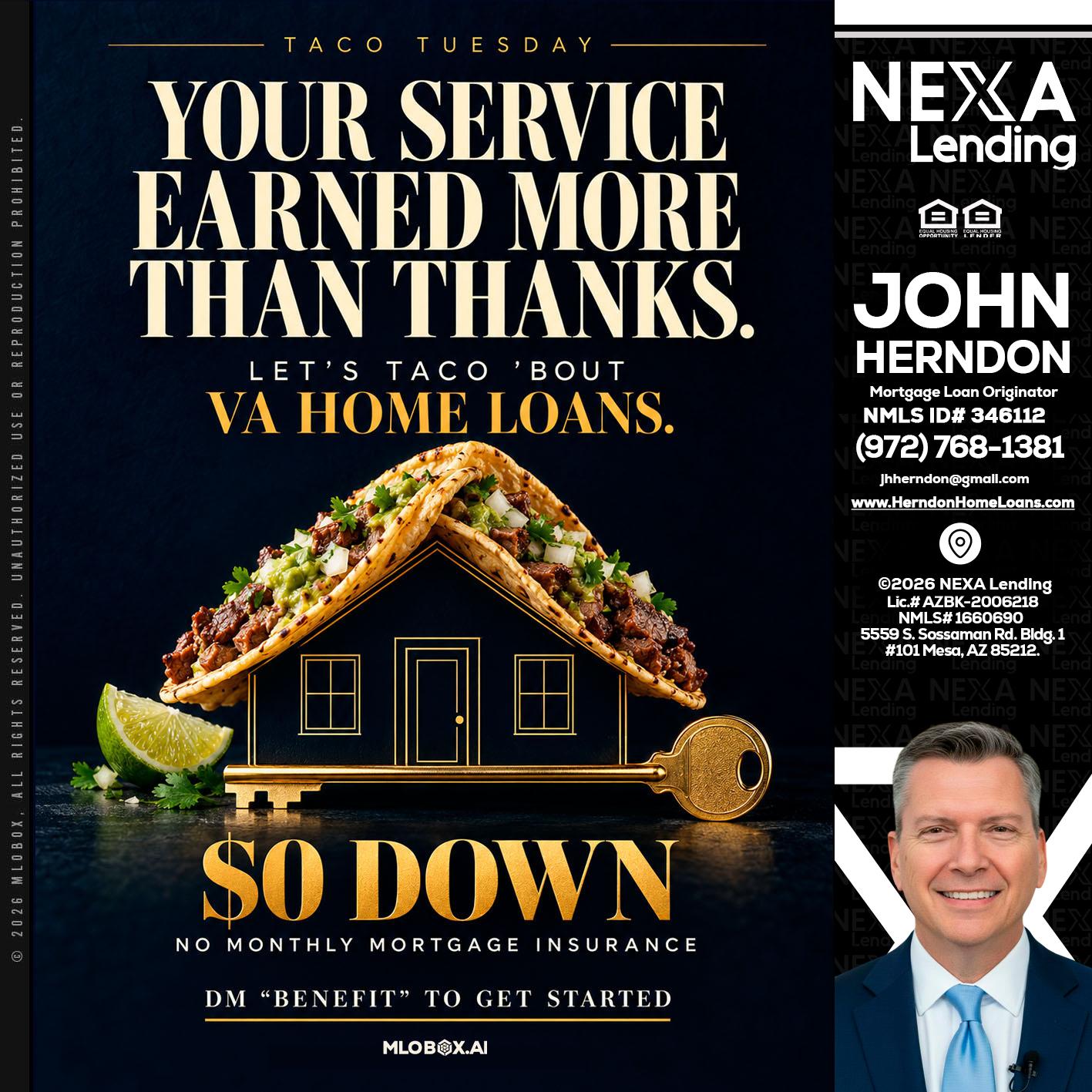 TACO TUESDAY - John Herndon MBA -Mortgage Loan Originator