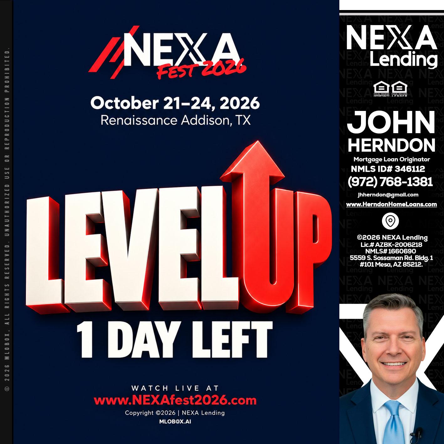 LEVEL UP - John Herndon MBA -Mortgage Loan Originator